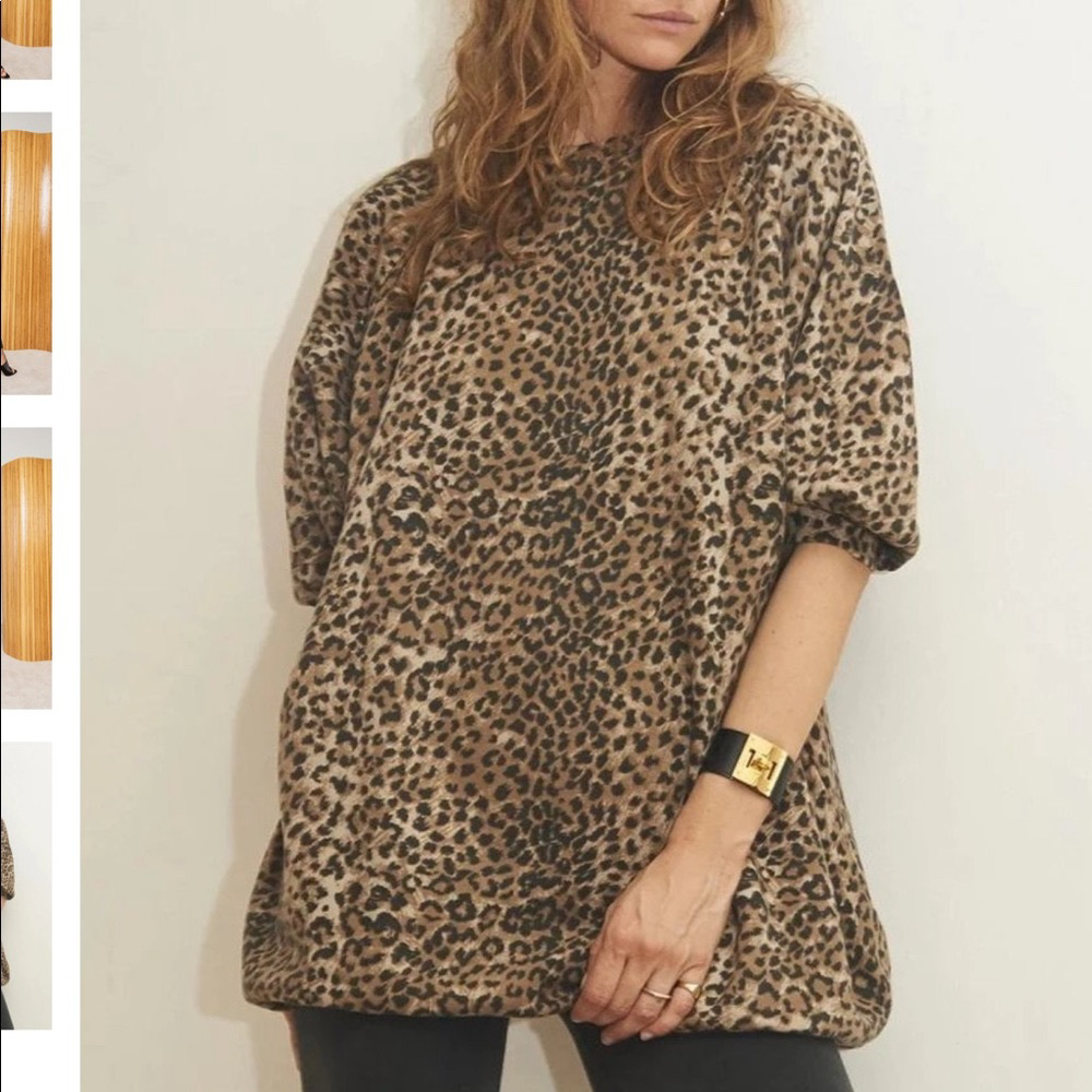Ragdoll LA Oversized Pink Leopard Sweatshirt